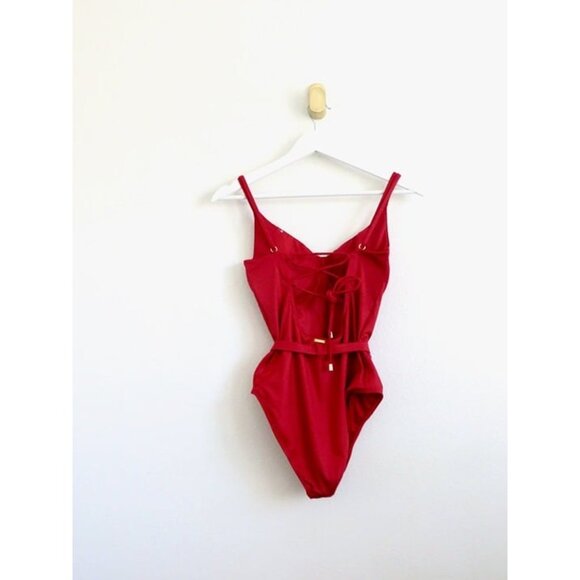 NEW! Kenny Flowers The Cali Underwire One Piece Swimsuit Red SZ L, DD Cup - Picture 9 of 11
